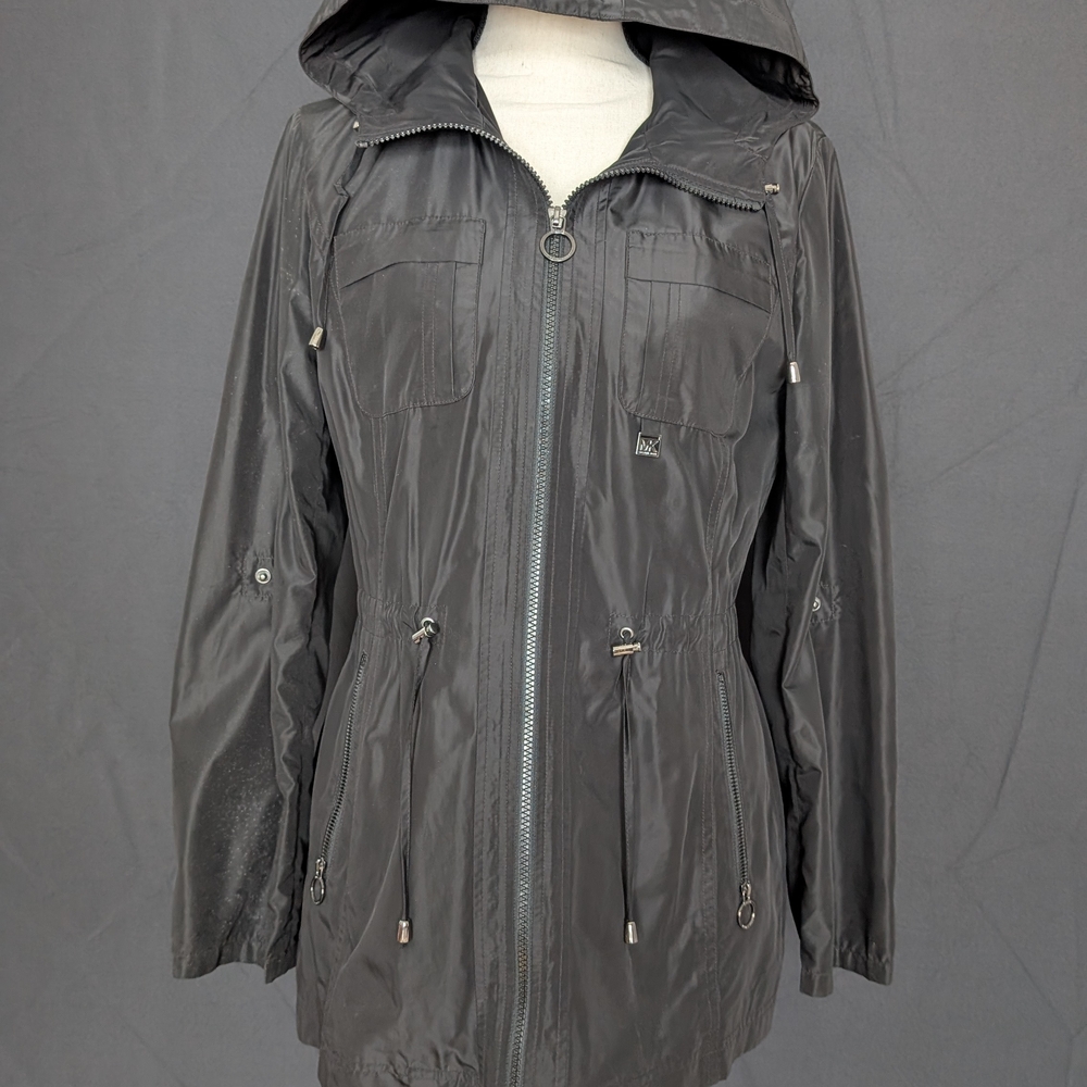 Michael Kors Black Hooded Utility Jacket